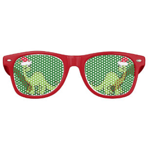 Cute Christmas Dinosaur Retro Sunglasses