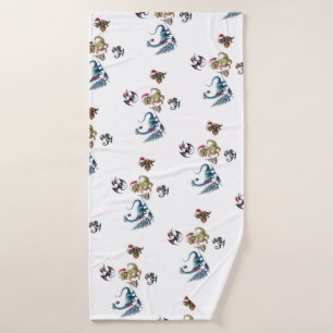 Cute Christmas Dinosaurs  Bath Towel