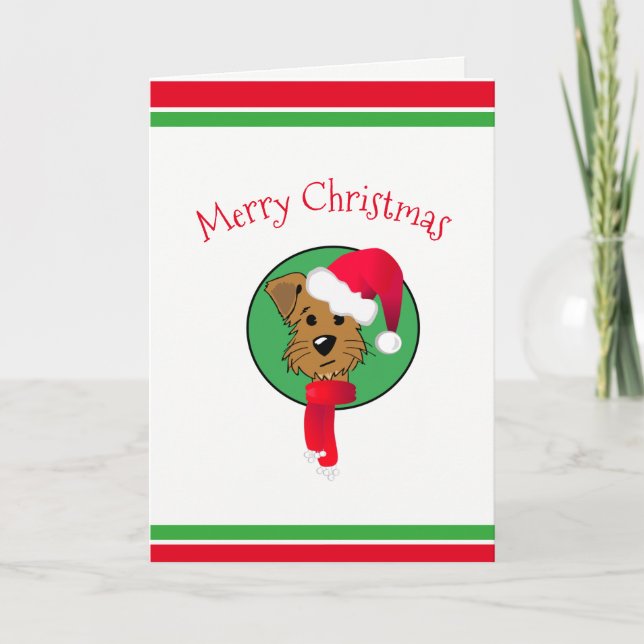 Cute Christmas Dog  (5" x 7) Card (Front)