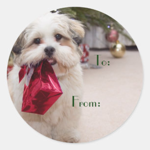 Cute Christmas Dog Gift Tags