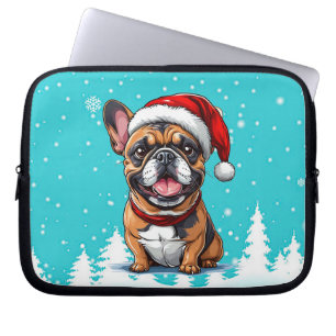 Cute christmas dog laptop sleeve