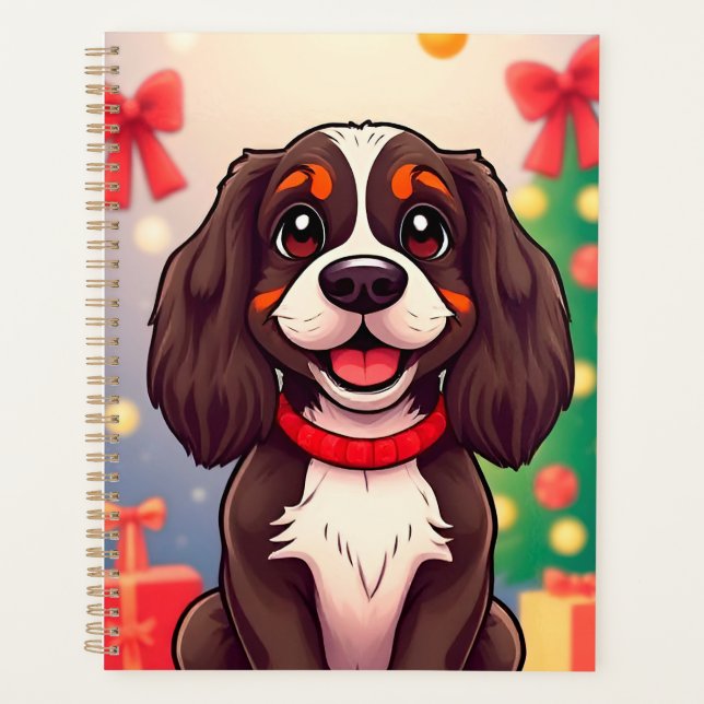 Cute Christmas Dog Ornament Planner Gift ✨ (Front)