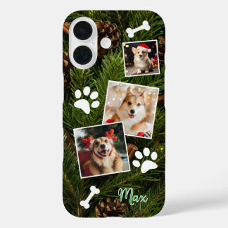 Cute Christmas Dog Phone Case, Simple Customisable iPhone 16 Case
