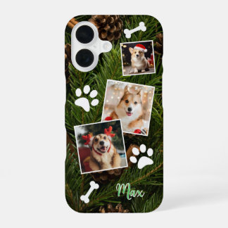 Cute Christmas Dog Phone Case, Simple Customisable iPhone 16 Case
