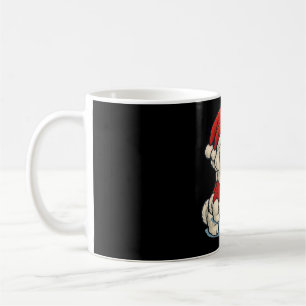 Cute Christmas Dog, Santa Hat Dog, With Christmas  Coffee Mug