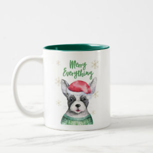 Cute Christmas Dog two toned Mug