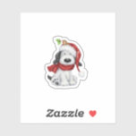 Cute Christmas Dog with Santa Hat & Scarf<br><div class="desc">Cute Christmas Dog with Santa Hat & Scarf</div>