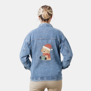  Cute Christmas dog - Women's Fashion  Clothing   Denim Jacket