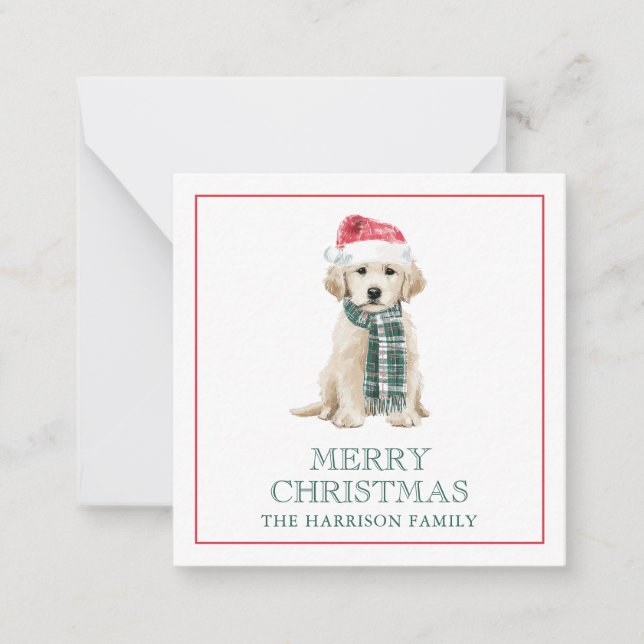 Cute Christmas Dogs Gift Enclosure Card (Front)
