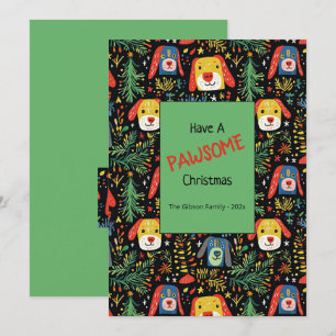 Cute Christmas Dogs Holiday Card