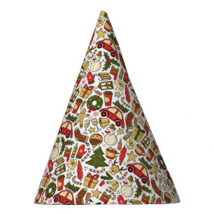 Cute Christmas Doodle Party Hat
