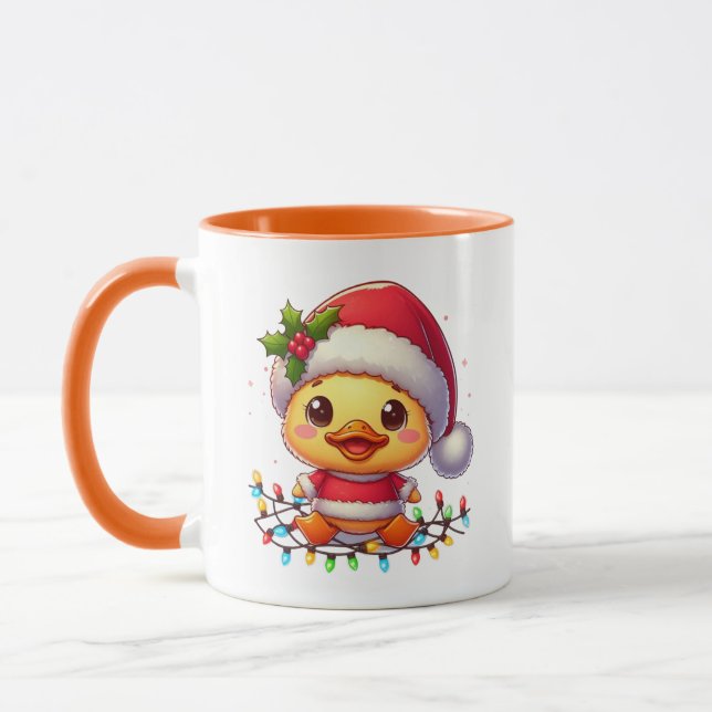 Cute Christmas Duck Cartoon Santa-68362 Mug (Left)