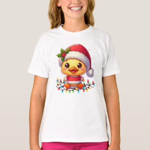 Cute Christmas Duck Cartoon Santa-68362 T-Shirt