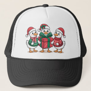 Cute Christmas Ducks Cartoon Art-68105 Trucker Hat