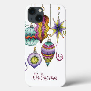 Cute Christmas, Elegant and Fancy Glass Ornaments iPhone 13 Case
