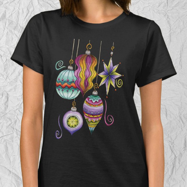 Cute Christmas, Elegant and Fancy Glass Ornaments T-Shirt (Creator Uploaded)