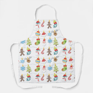 Cute Christmas Elements Pattern ID729 Apron