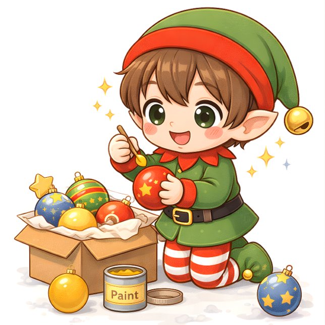 Cute Christmas Elf Baking Mug (Creator Uploaded)