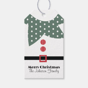Cute Christmas Elf Family Gift Tags