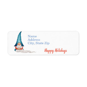 Cute Christmas Elf, Happy Holidays Return Address Label