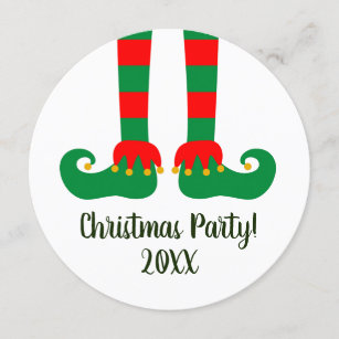 Cute Christmas elf Holiday party Invitation