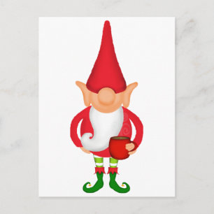 Cute Christmas Elf Holiday Postcard