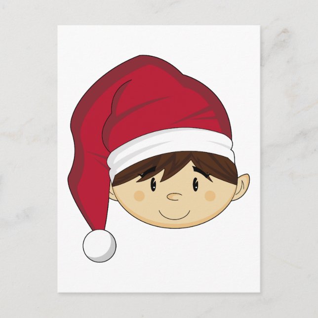 Cute Christmas Elf Postcard (Front)