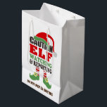 Cute Christmas "Elf Watching" Holiday Gift Bag<br><div class="desc">Make your wrapping easy this year with a cute and colourful "Elf Watching" holiday gift bag. Choose from several different sizes and be sure to customise the back.</div>