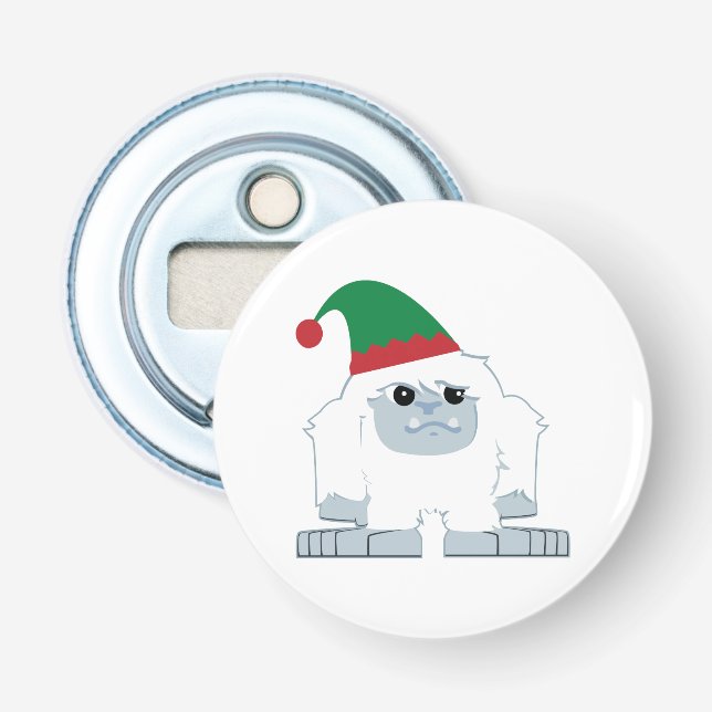 Cute Christmas Elf Yeti Bottle Opener (Front)