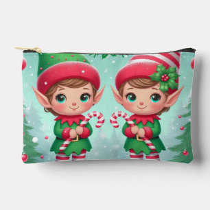 Cute Christmas elves Accessory Pouch