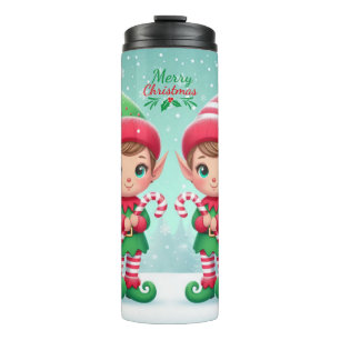 Cute Christmas elves Thermal Tumbler