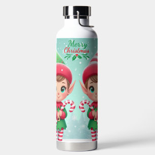 Cute Christmas elves Water Bottle