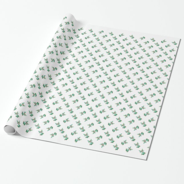 Cute Christmas Fairy  Wrapping Paper (Unrolled)