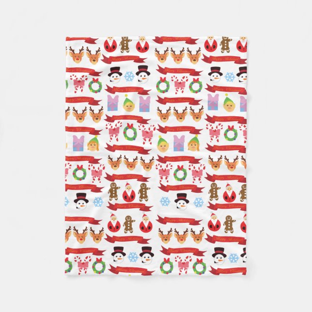 Cute Christmas Fleece Blanket (Front)