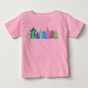 Cute Christmas Forest Colourful Baby T-Shirt