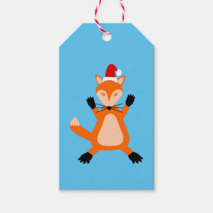 Cute Christmas Fox Custom Gift Tags