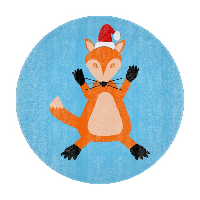 Cute Christmas Fox Cutting Board (Front)