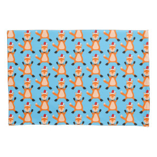 Cute Christmas Fox Double Sided Pattern Pillowcase