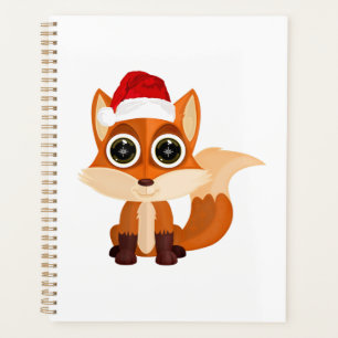 Cute Christmas Fox Holiday Animal Cartoon Festive Planner