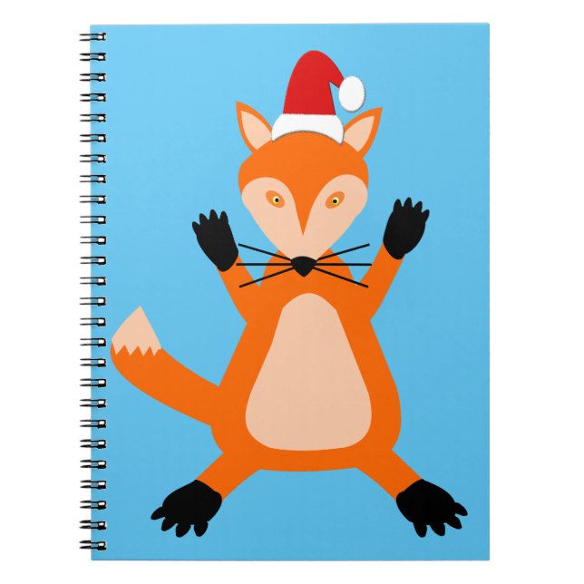Cute Christmas Fox Notebook (Front)