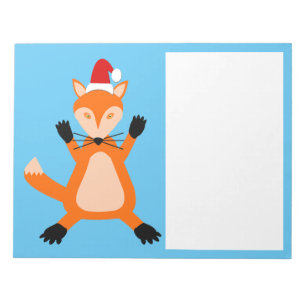 Cute Christmas Fox Notepad