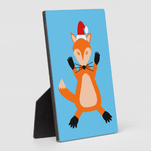 Cute Christmas Fox Plaque