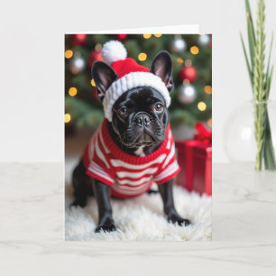 Cute Christmas French Bulldog Card