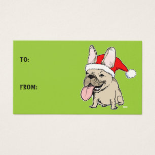 Cute Christmas French Bulldog Holiday Gift Tags