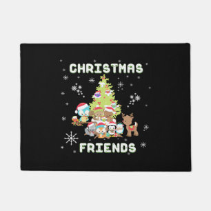 Cute Christmas Friends Doormat