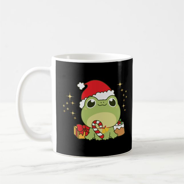 Cute Christmas Frog Coffee Mug (Left)