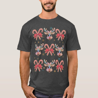 Cute Christmas Funny Christmas Bow Christmas girl T-Shirt
