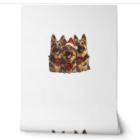 Cute Christmas German Shepherd Dogs Santa Hat Holi