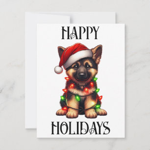 Cute Christmas German Shepherd Holiday Card