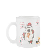 Cute Christmas Ghost Mug | Holiday Gingerbread & P